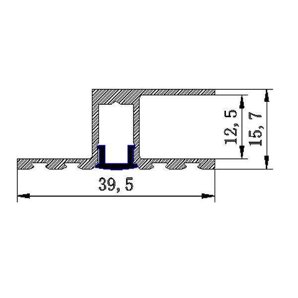 HL-A004 Aluminum Profile - Inner Width 10 Mm(0.39inch) - LED Strip Anodizing Extrusion Channel HL-A004 Aluminum Profile - Inner Width 10 Mm(0.39inch) - LED Strip Anodizing Extrusion Channel